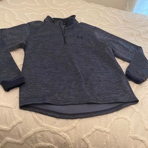 UNDERARMOR COLDGEAR pullover. Size LG Men’s Heathered Navy